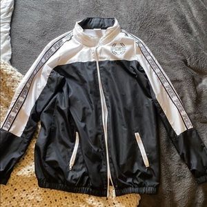 Black and white windbreaker